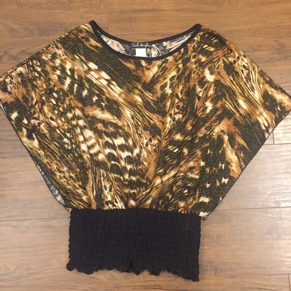 Sparkly animal print top